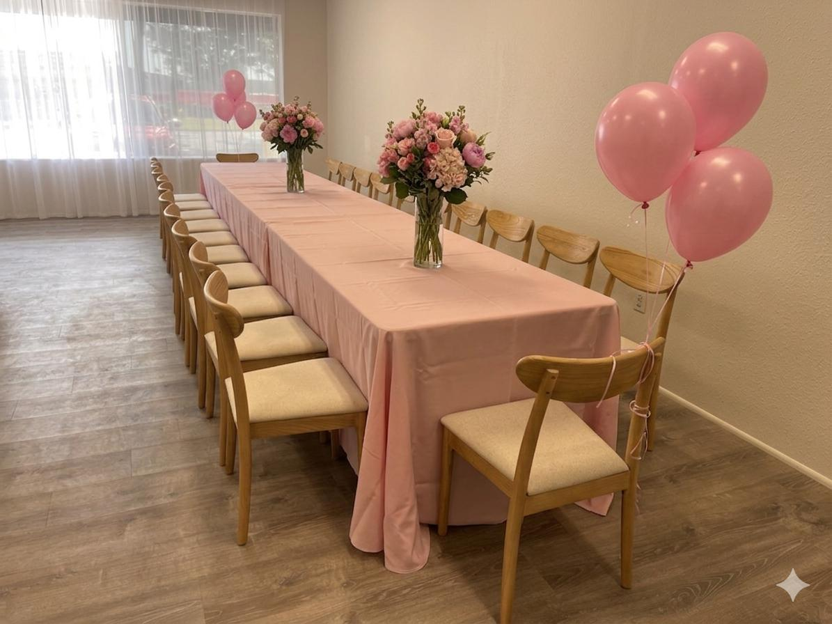 Birthday party space setup at The Gathering Place in Clearwater, FL